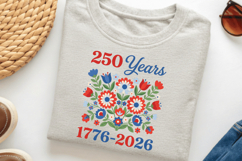 Patriotic Flowers 250 Years 1776-2026 PNG Product Image 3