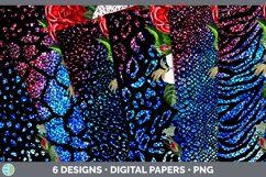 Bundle of six 4th of July background papers.