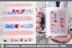 Bundle of six 4th of July brush stroke pngs.