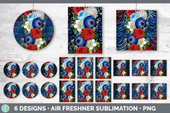 Bundle of six 4th of July car air freshener sublimation designs.