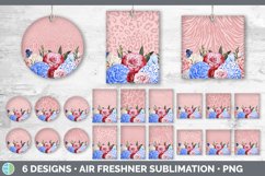 Bundle of six 4th of July car air freshener sublimation designs.