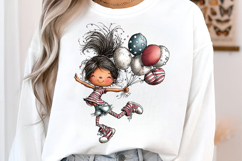 Patriotic 4th Of July Quirky Girls Clipart Product Image 3