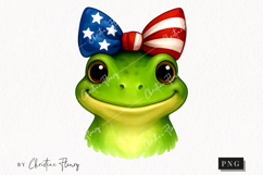 Cute Patriotic Frog PNG | 4th Of July PNG Product Image 1
