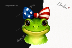 Cute Patriotic Frog PNG | 4th Of July PNG Product Image 2