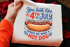 Patriotic Funny 4th of July Hot Dog PNG Product Image 2