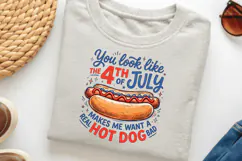 Patriotic Funny 4th of July Hot Dog PNG Product Image 3