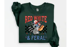 Patriotic Funny Raccoon 4th of July PNG Product Image 3