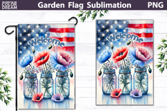 Patriotic Garden Flag Design | Memorial Day Sublimation PNG Product Image 1