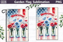 Patriotic Garden Flag Design | Memorial Day Sublimation PNG Product Image 1