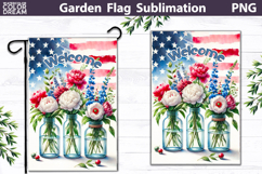 Patriotic Garden Flag Design | 4th Of July Sublimation PNG Product Image 1