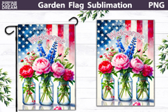 Patriotic Garden Flag Design | 4th Of July Sublimation PNG Product Image 1