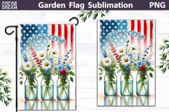 Patriotic Garden Flag Design | 4th Of July Sublimation PNG Product Image 1