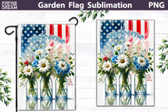 Patriotic Garden Flag Design | 4th Of July Sublimation PNG Product Image 1