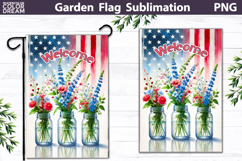 Patriotic Garden Flag Design | 4th Of July Sublimation PNG Product Image 1