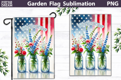 Patriotic Garden Flag Design | 4th Of July Sublimation PNG Product Image 1