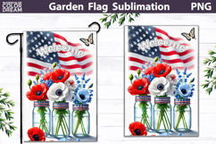 Patriotic Garden Flag Design | Memorial Day Sublimation PNG Product Image 1