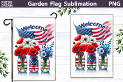 Patriotic Garden Flag Design | Memorial Day Sublimation PNG Product Image 1