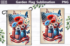 Patriotic Garden Flag Design | Memorial Day Sublimation PNG Product Image 1