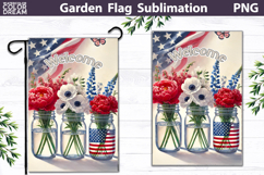 Patriotic Garden Flag Design | Memorial Day Sublimation PNG Product Image 1