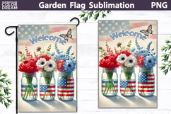 Patriotic Garden Flag Design | Memorial Day Sublimation PNG Product Image 1