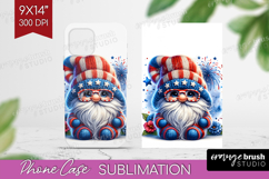 4th Of July Gnome Phone Case PNG - Patriotic Case PNG Product Image 1