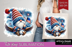 4th Of July Gnome Tote Bag - Patriotic Tote Bag PNG Product Image 1