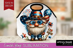 4th Of July Gnome Lunch Bag - Patriotic Lunch Bug PNG Product Image 1