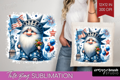 4th Of July Gnome Tote Bag - Patriotic Tote Bag PNG Product Image 1