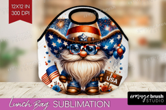4th Of July Gnome Lunch Bag - Patriotic Lunch Bug PNG Product Image 1