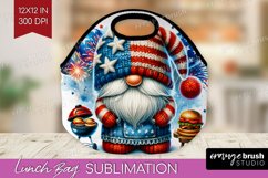 4th Of July Gnome Lunch Bag - Patriotic Lunch Bug PNG Product Image 1
