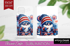 4th Of July Gnome Phone Case PNG - Patriotic Case PNG Product Image 1