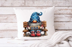 Patriotic American 4th of July gnome clip art, America Gnome Product Image 5