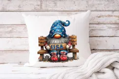 Patriotic American 4th of July gnome clip art, America Gnome Product Image 5