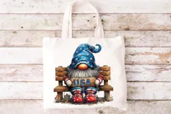Patriotic American 4th of July gnome clip art, America Gnome Product Image 8