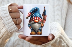 Patriotic American 4th of July gnome clip art, America Gnome Product Image 4