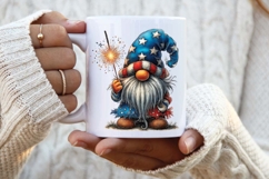 Patriotic American 4th of July gnome clip art, America Gnome Product Image 7