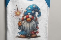Patriotic American 4th of July gnome clip art, America Gnome Product Image 3