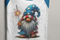 Patriotic American 4th of July gnome clip art, America Gnome Product Image 3