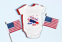 Patriotic gnomes freedom squad funny onesie  design Independence day