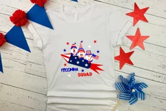 Patriotic gnomes freedom squad funny t shirt designth of july 