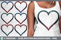 Bundle of six 4th of July heart frames clipart.