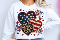 Patriotic Heart Sublimation PNG Product Image 1