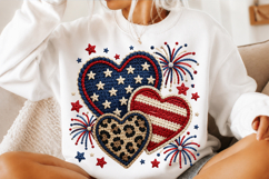 Patriotic Heart Sublimation PNG Product Image 3