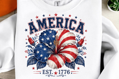 Patriotic Hibiscus PNG Product Image 1