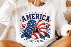 Patriotic Hibiscus PNG Product Image 2
