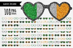 Patriotic Ireland gllitter glasses Product Image 1