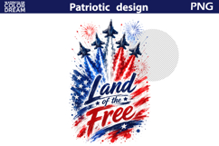 Patriotic Jet USA | 4th of July Sublimation Product Image 2