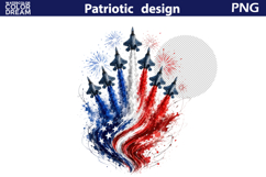 Patriotic Jet USA | 4th of July Sublimation Product Image 3