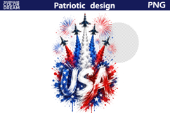 Patriotic Jet USA | 4th of July Sublimation Product Image 4