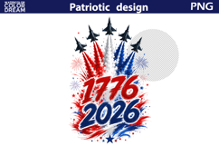 Patriotic Jet USA | 4th of July Sublimation Product Image 5